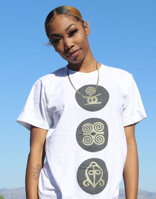 Unisex Adinkra Vertical Triad T-Shirt